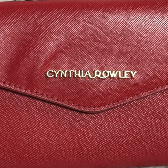 CYNTHIA ROWLEY  RED & Gold Wallet with Tons Of Space , removable coin purse - Picture 4 of 7